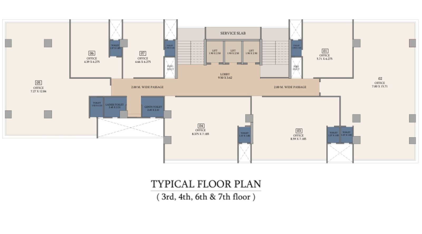 Viraj-Prime-Pinnacle-Typical-Floor-Plan-3rd-4th-6th-7th Floor